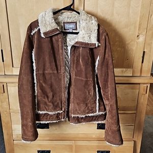 Woman's Wilsons Leather Brown Leather Jacket Size Large